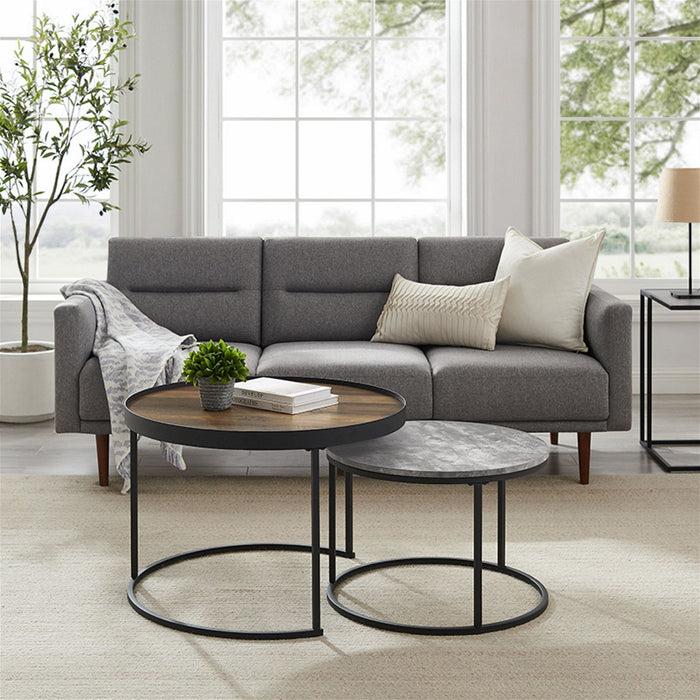 Nested Coffee Table Walnut/Cement by Urban Style -Home Living Store - -  