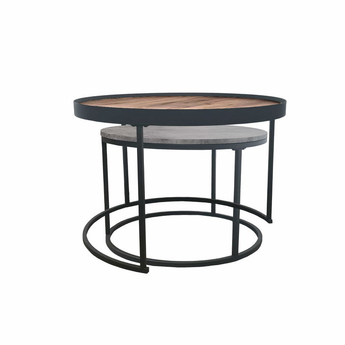 Nested Coffee Table Walnut/Cement by Urban Style -Home Living Store - -  
