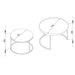 Nested Coffee Table Walnut/Cement by Urban Style -Home Living Store - -  