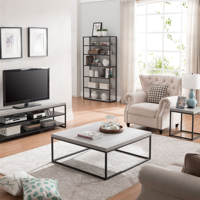 Chryzler Coffee Table 1000mm Metal Frame, Cement Look by Criterion - Home Living Store - Coffee Table