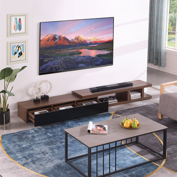 Conventry Extendable TV Unit 279cm, Dark Oak Entertainment Cabinet by Criterion -Home Living Store - -  