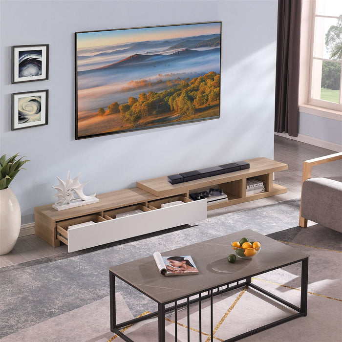 Conventry Extendable TV Unit 279cm, Oak Entertainment Cabinet by Criterion -Home Living Store - -  