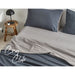Cosy Club Sheet Set Cotton Sheets Double Dark Blue Grey -Home Living Store - -  