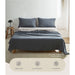 Cosy Club Sheet Set Cotton Sheets Double Dark Blue Grey -Home Living Store - -  