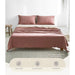 Cosy Club Sheet Set Cotton Sheets Double Vanilla Rhubarb -Home Living Store - -  