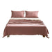 Cosy Club Sheet Set Cotton Sheets Double Vanilla Rhubarb -Home Living Store - -  
