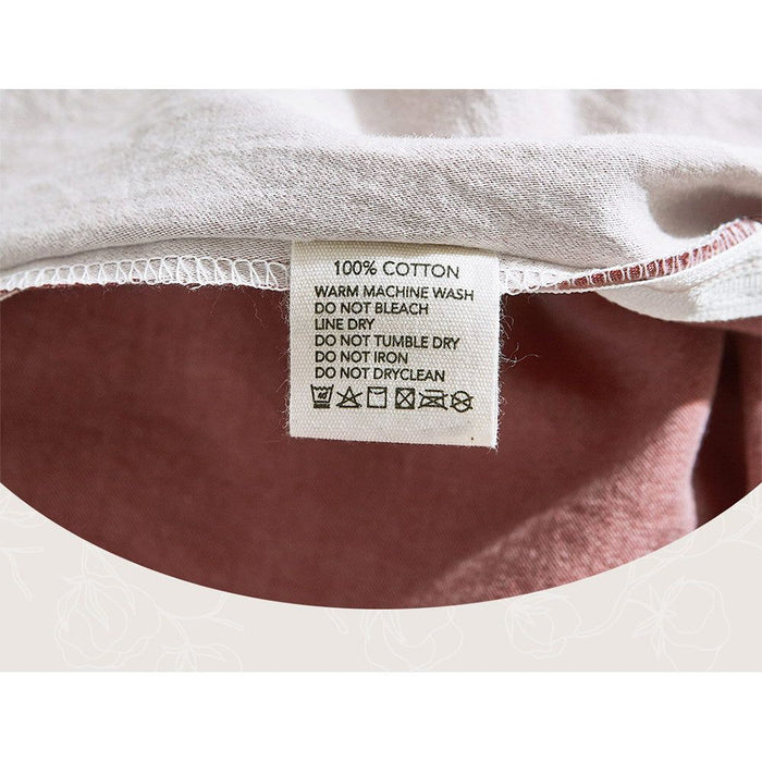 Cosy Club Sheet Set Cotton Sheets Double Vanilla Rhubarb -Home Living Store - -  