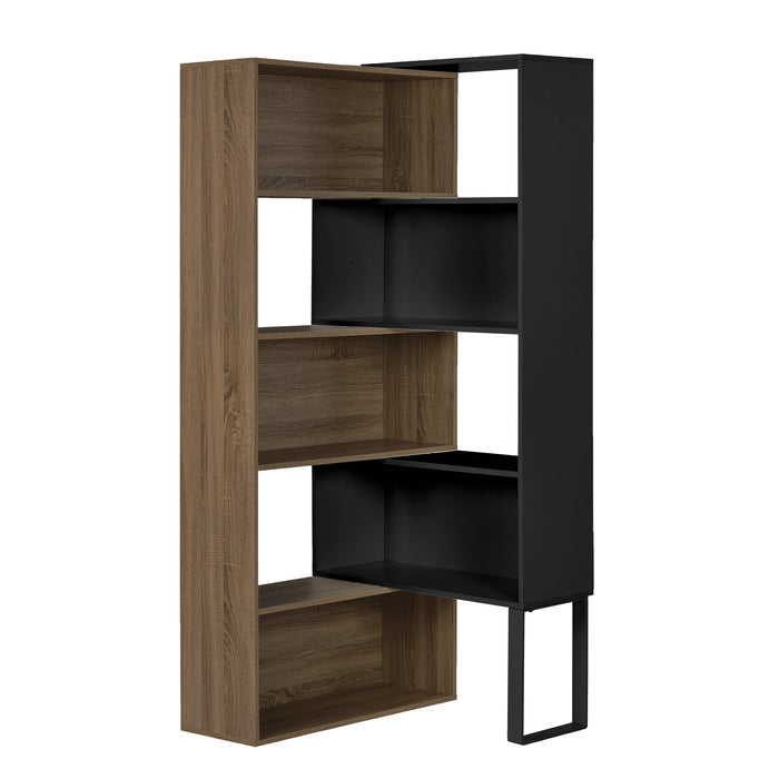Accord Bookcase 180cm Dark Oak Black by Criterion