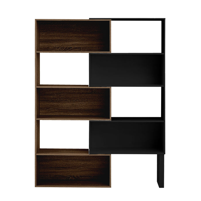 Accord Bookcase 180cm Dark Oak Black by Criterion