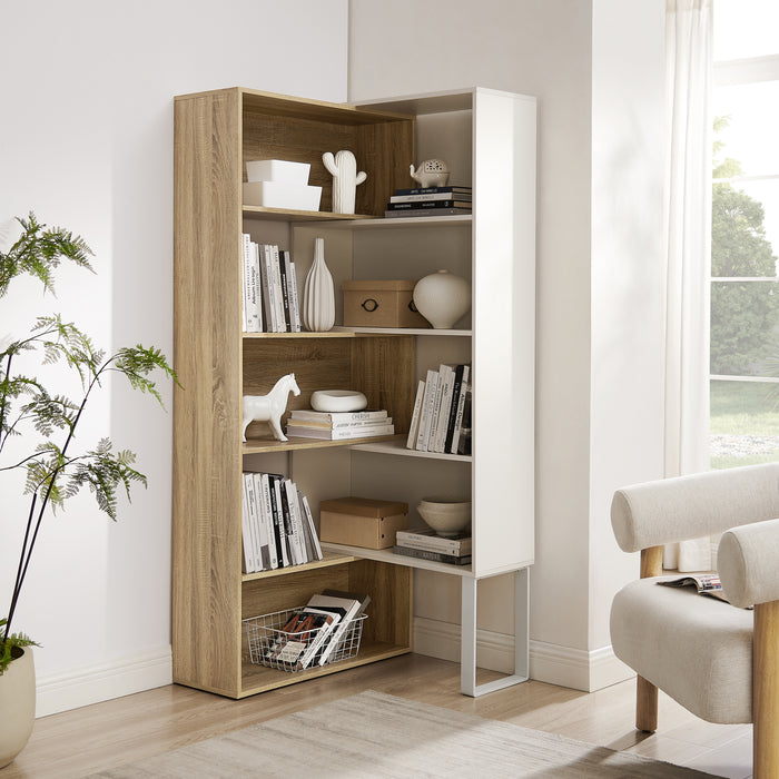 Accord Bookcase 180cm Oak White by Criterion