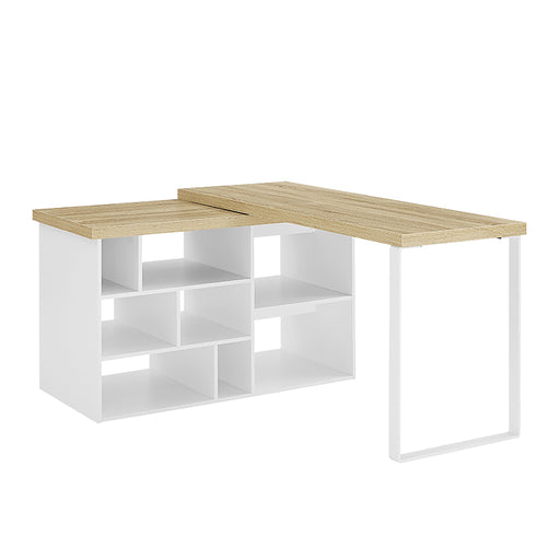 Aspire Desk Adjustable Return 150cm Light Oak White by Criterion - Home Living Store - Office Desk