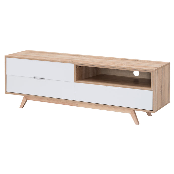 Tuscany Entertainment Unit 1500mm Oak White by Criterion