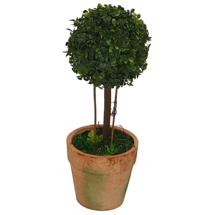 Topiary Ball 20cm Artificial Plant In Terracotta-Look Pot by Criterion