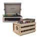 Crosley Voyager Bluetooth Portable Turntable - Grey + Bundled Record Storage Crate -Home Living Store - -  