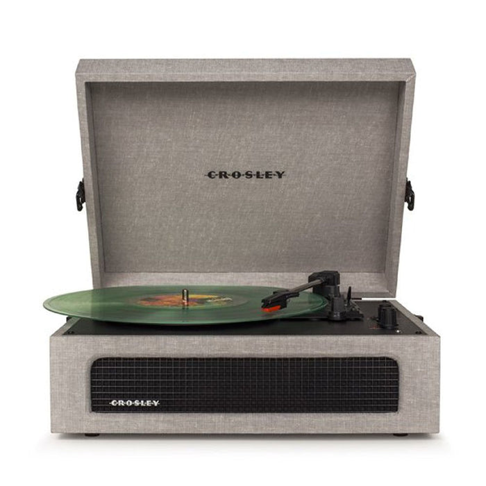 Crosley Voyager Bluetooth Portable Turntable - Grey + Bundled Record Storage Crate -Home Living Store - -  
