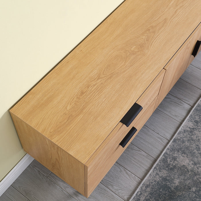 Tauris DALLAS2200RO TV Unit – 2200mm Red Oak Entertainment Cabinet with Doors and Drawers