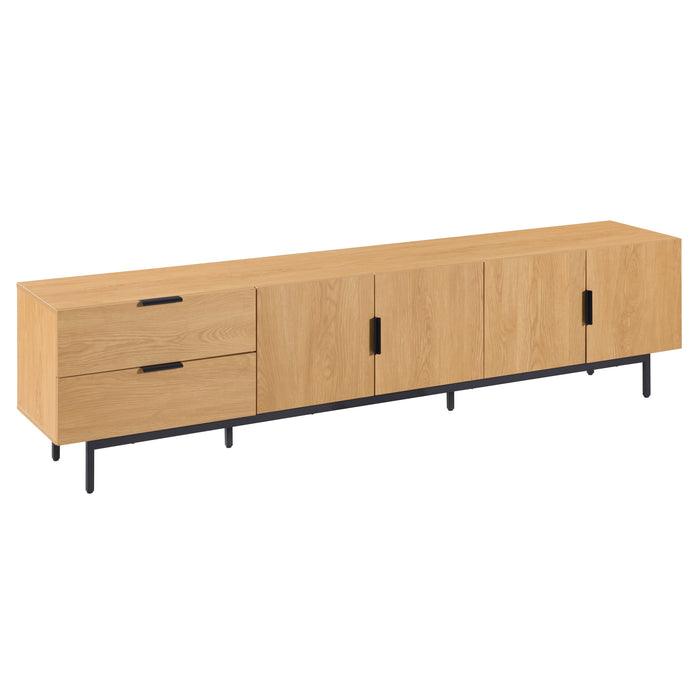 Tauris DALLAS2200RO TV Unit – 2200mm Red Oak Entertainment Cabinet with Doors and Drawers