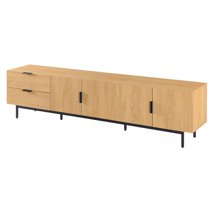 Tauris DALLAS2200RO TV Unit – 2200mm Red Oak Entertainment Cabinet with Doors and Drawers
