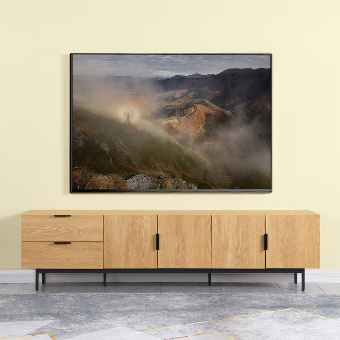 Tauris DALLAS2200RO TV Unit – 2200mm Red Oak Entertainment Cabinet with Doors and Drawers