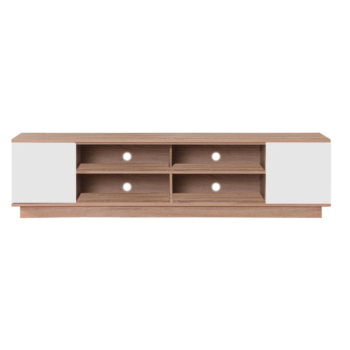 DELUX 200cm Entertainment Unit, Oak and White by Tauris -Home Living Store - -  