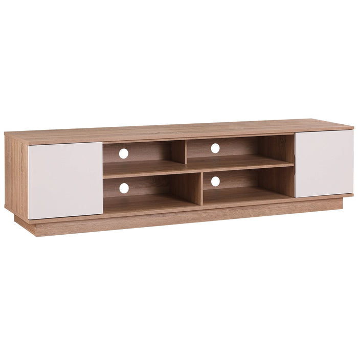 DELUX 200cm Entertainment Unit, Oak and White by Tauris -Home Living Store - -  