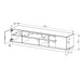 DELUX 200cm Entertainment Unit, Oak and White by Tauris -Home Living Store - -  