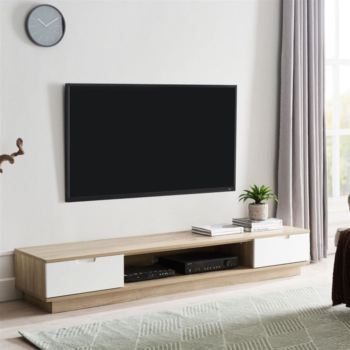 DELUX 200cm Low Line Oak Entertainment Unit by Tauris™ -Home Living Store - -  