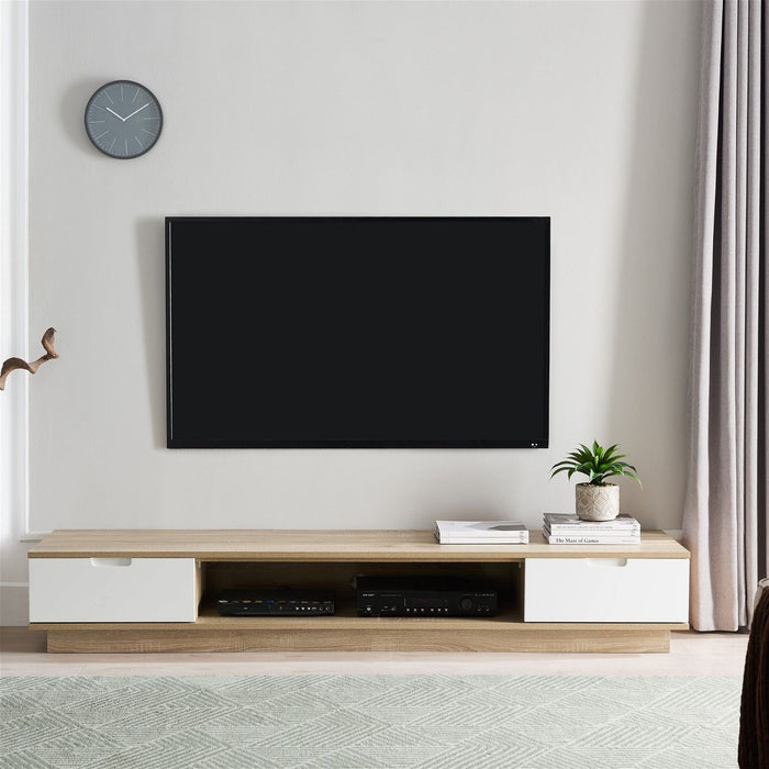 DELUX 200cm Low Line Oak Entertainment Unit by Tauris™ -Home Living Store - -  