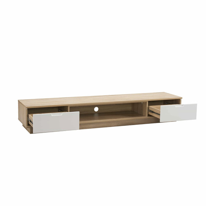 DELUX 200cm Low Line Oak Entertainment Unit by Tauris™ -Home Living Store - -  