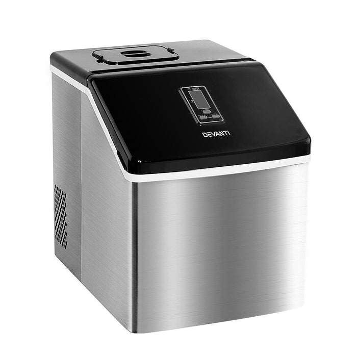 DEVANTi 3.2L Portable Ice Cube Maker Cold Commercial Machine Stainless Steel -Home Living Store - -  