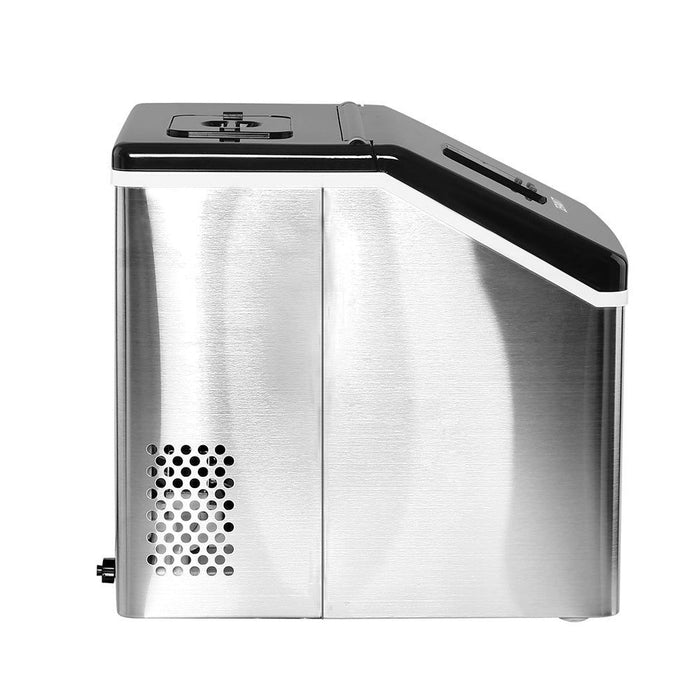 DEVANTi 3.2L Portable Ice Cube Maker Cold Commercial Machine Stainless Steel -Home Living Store - -  