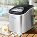 Devanti 2.4L Stainless Steel Portable Ice Cube Maker -Home Living Store - -  