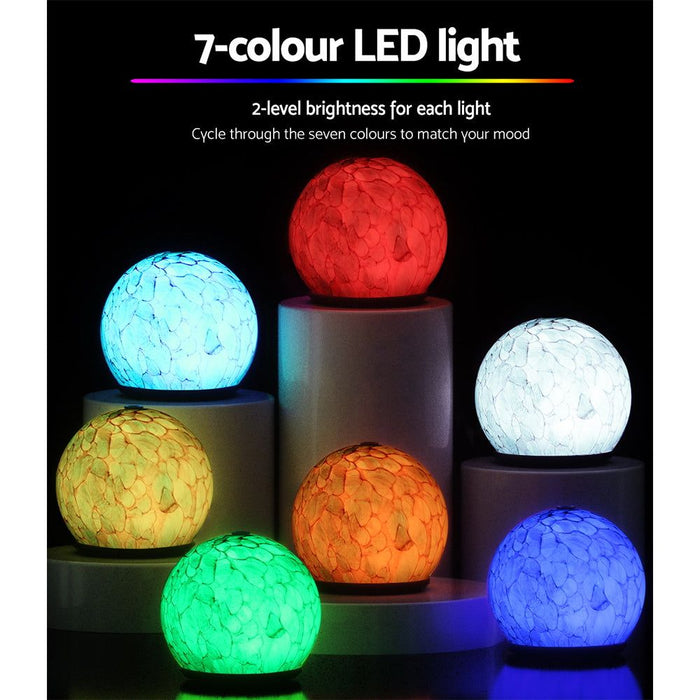 Devanti 240ml Aroma Diffuser LED Light Glass Essential Oil -Home Living Store - -  