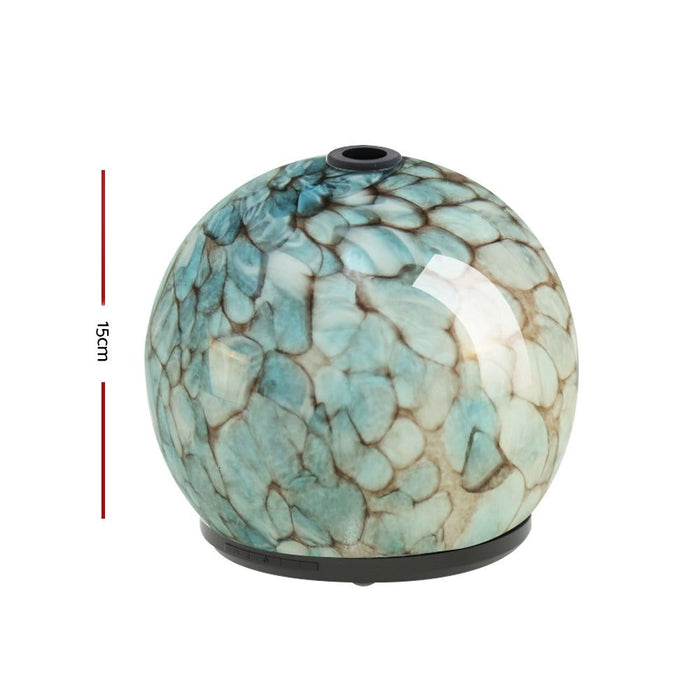 Devanti 240ml Aroma Diffuser LED Light Glass Essential Oil -Home Living Store - -  