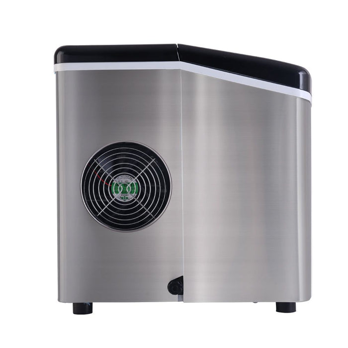 Devanti 3.2L Stainless Steel Portable Ice Cube Maker -Home Living Store - -  