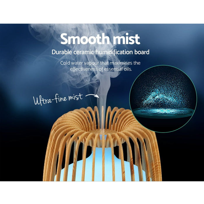 Devanti 4-In-1 Aroma Diffuser Aromatherapy Humidifier Essential Oil 500ml -Home Living Store - -  