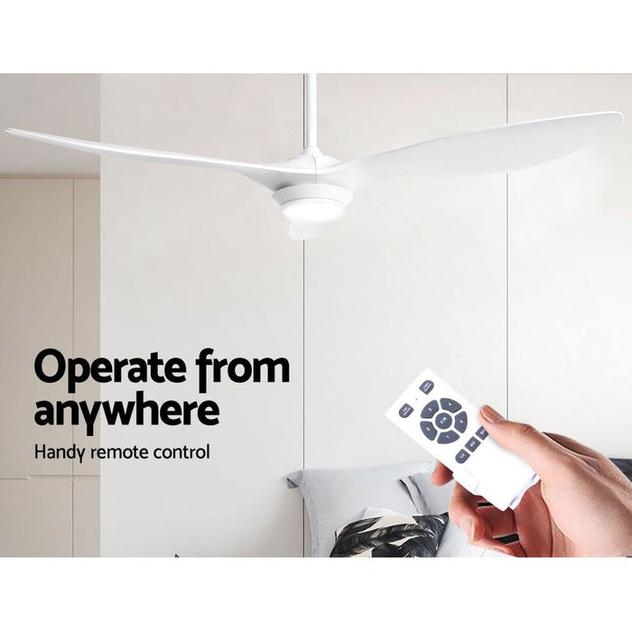 Devanti 52'' Ceiling Fan With Light Remote DC Motor 3 Blades 1300mm -Home Living Store - -  