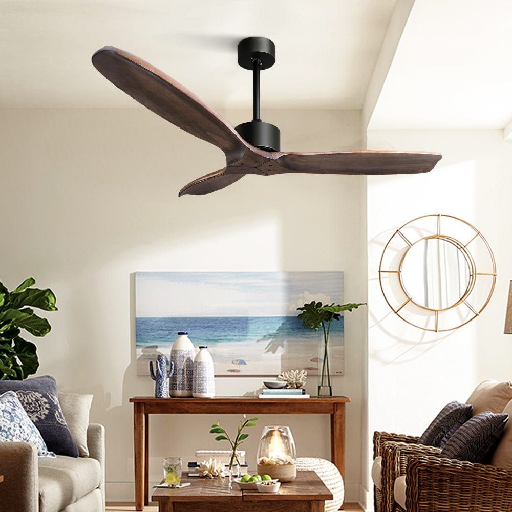 Devanti 52'' Ceiling Fan With Remote Control Fans 3 Wooden Blades Time ...