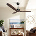 Devanti 52'' Ceiling Fan With Remote Control Fans 3 Wooden Blades Timer 1300mm -Home Living Store - -  