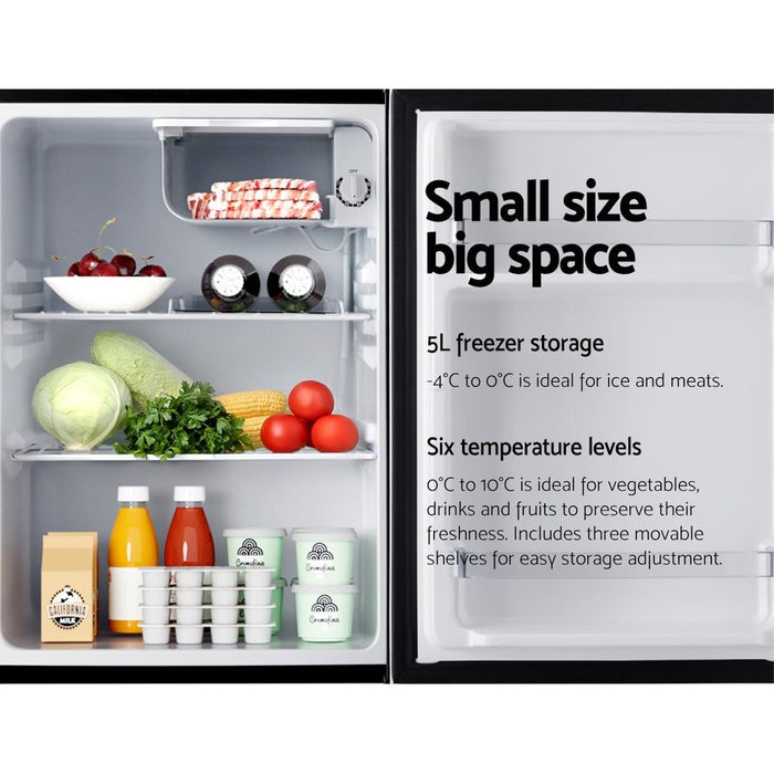 Devanti 70L Bar Fridge Black -Home Living Store - -  