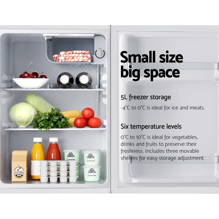 Devanti 70L Portable Mini Bar Fridge - White -Home Living Store - -  