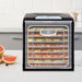 Devanti 9 Tray Food Dehydrators Commercial Beef Jerky Maker Fruit Dryer Black -Home Living Store - -  