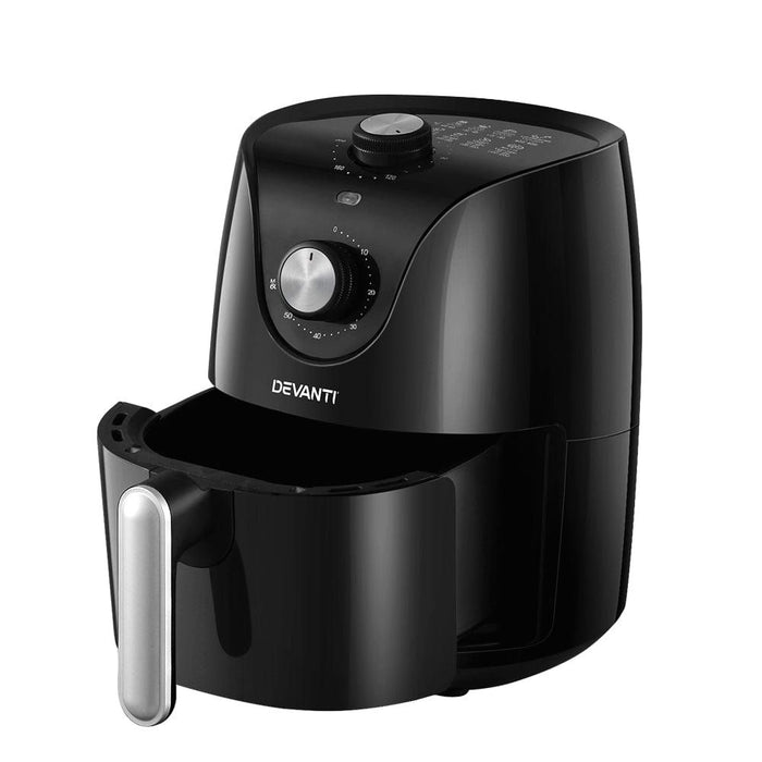 Devanti Air Fryer 2.5L Electric Fryers Airfryer Healthy Cooker Oil Free Kitchen -Home Living Store - -  