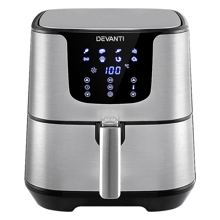 Devanti Air Fryer 7L LCD Fryers Oil Free Oven Airfryer Kitchen Healthy Cooker -Home Living Store - -  