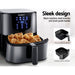 Devanti Air Fryer 7L LCD Fryers Oven Airfryer Kitchen Healthy Cooker Stainless Steel -Home Living Store - -  