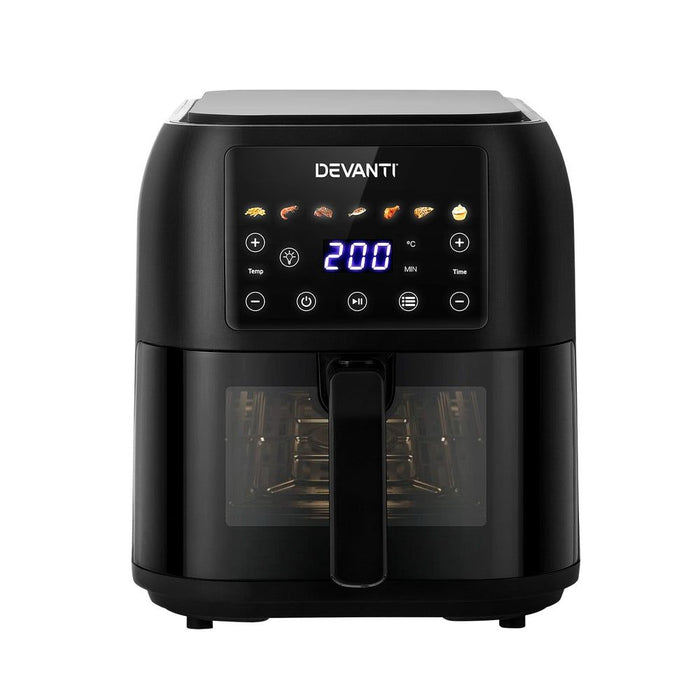 Devanti Air Fryer 8L LCD Fryers -Home Living Store - -  
