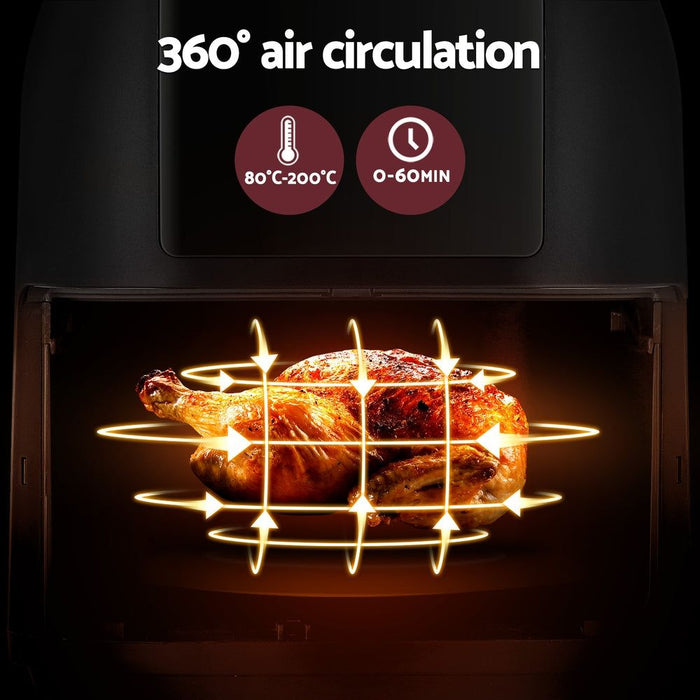 Devanti Air Fryer 8L LCD Fryers -Home Living Store - -  