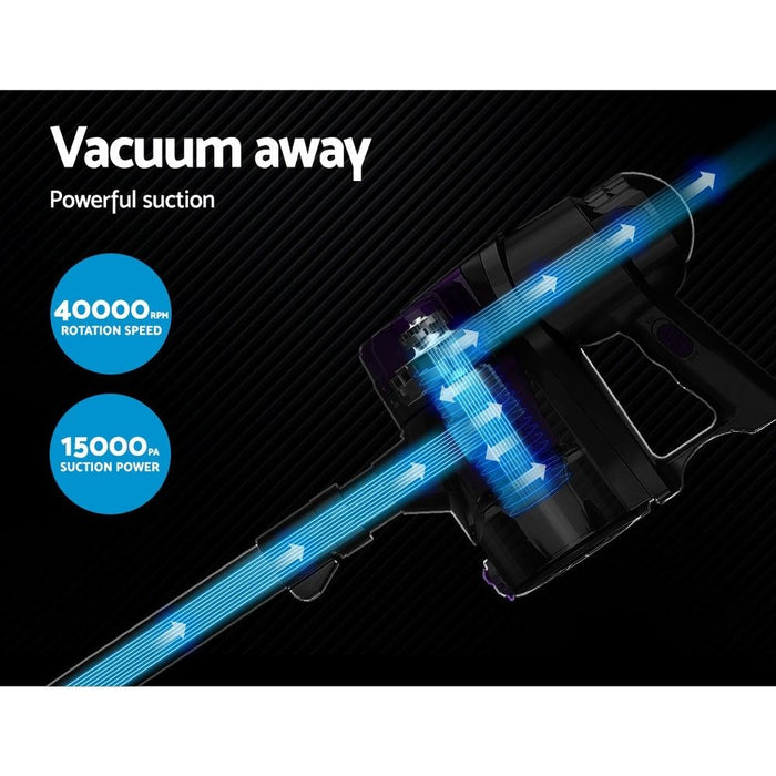 Devanti Corded Handheld Bagless Vacuum Cleaner - Purple and Silver -Home Living Store - -  