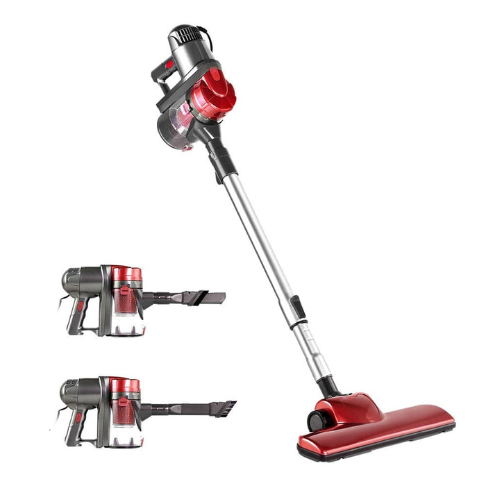 Devanti Corded Handheld Bagless Vacuum Cleaner - Red and Silver -Home Living Store - -  