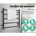 Devanti Electric Heated Towel Rail Rack 5 Bars Wall Mounted Clothes Dry Warmer -Home Living Store - -  